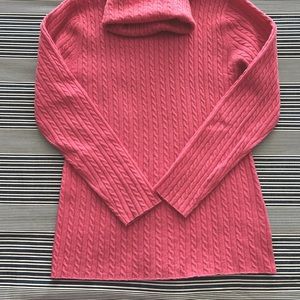 Claudia Nichole Hot Pink Cashmere Turtleneck Sweater. Size Small